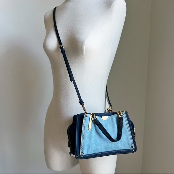 Coach Dreamer 21 Denim Mini Satchel/Crossbody Purse B2547 - Picture 3 of 17
